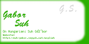 gabor suh business card